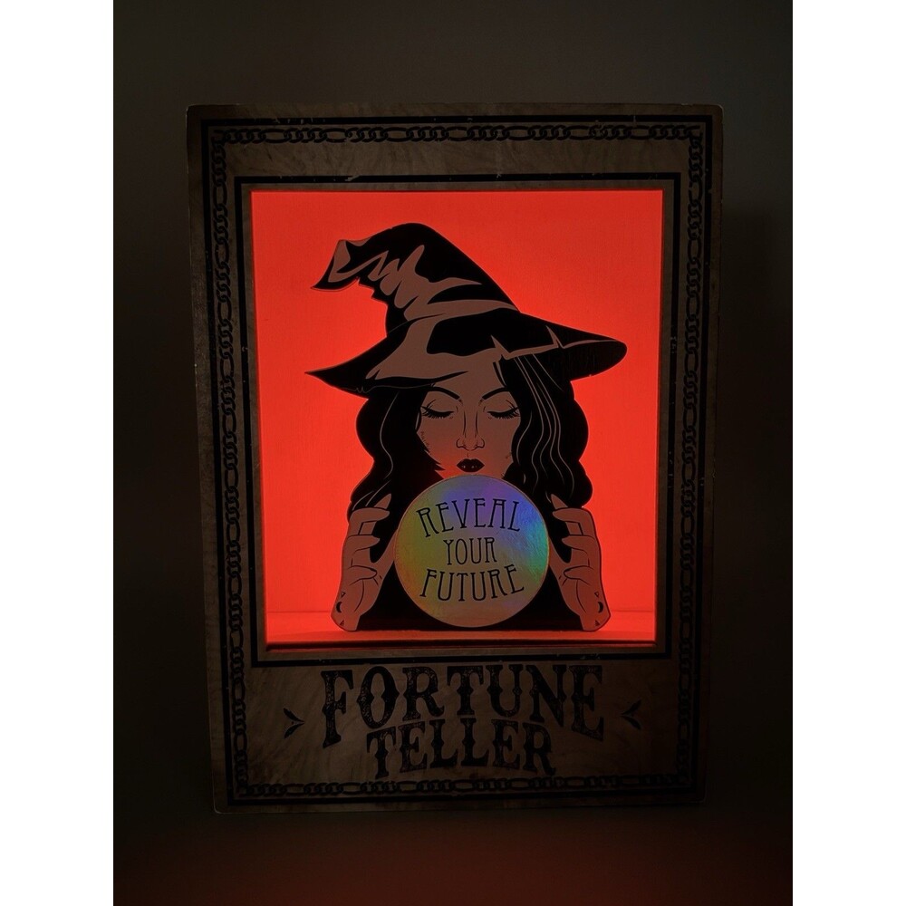 Light Up Fortune Teller Shadow Box Reveal Your Future Witch Whimsigoth Halloween